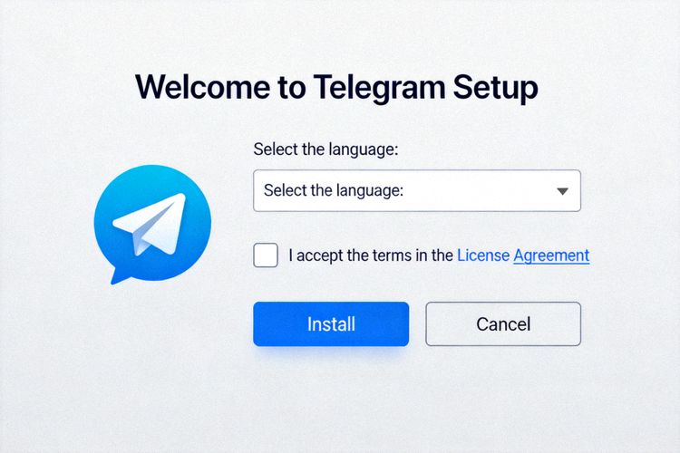 步骤三截图：Windows系统下Telegram安装向导的初始界面