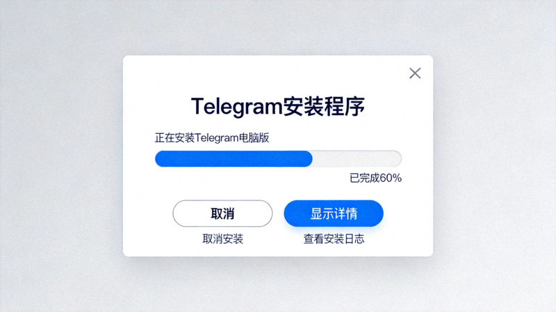 Telegram电脑版安装程序运行界面示意图