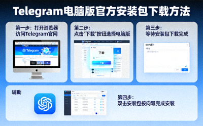 Telegram电脑版官方安装包下载方法示意图